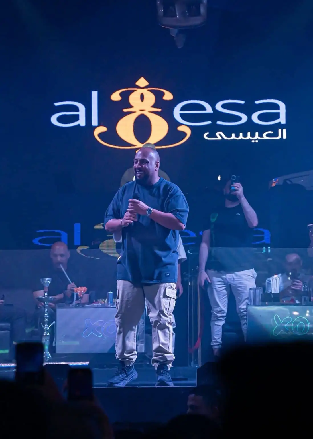 Live artist performing on stage at XO Club Dubai
